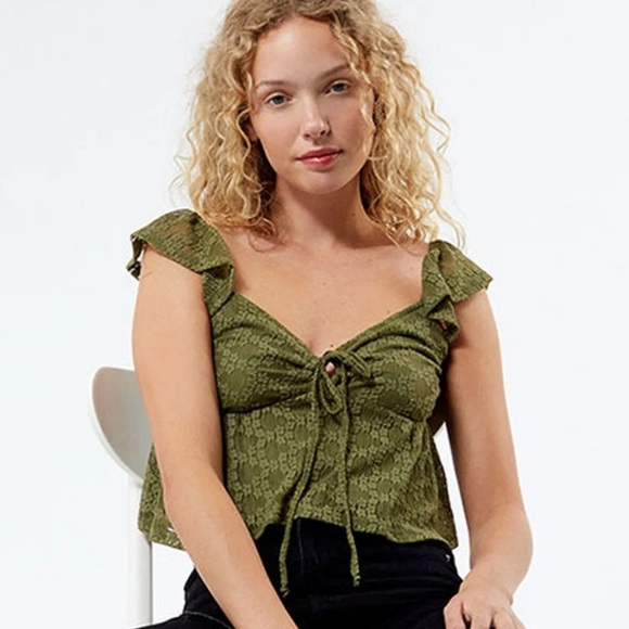 la hearts pacsun keyhole lace babydoll top - Picture 4 of 6